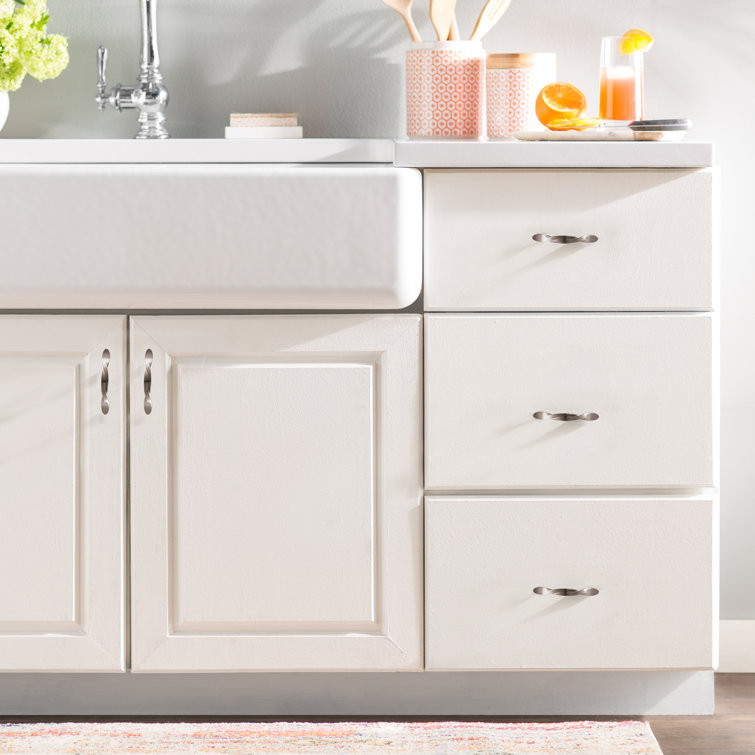 Satin Nickel Brushed Arch Cabinet Pull with Mounting Hardware