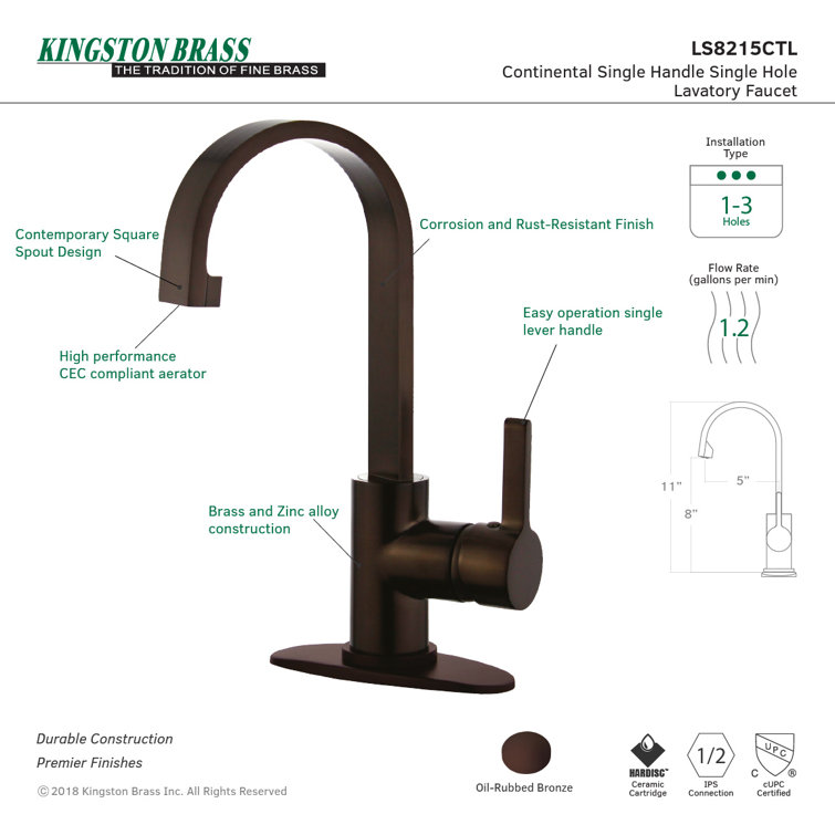 Futuristic Utopia Oil Rubbed Bronze Single-Handle Bathroom Faucet