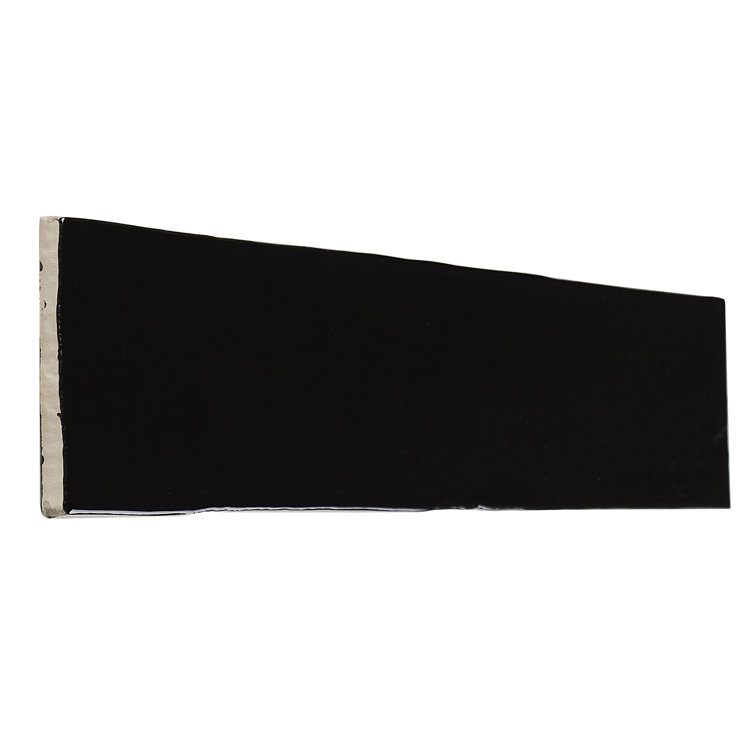 Florentine Gates Glossy Black Ceramic Subway Tile 3x12