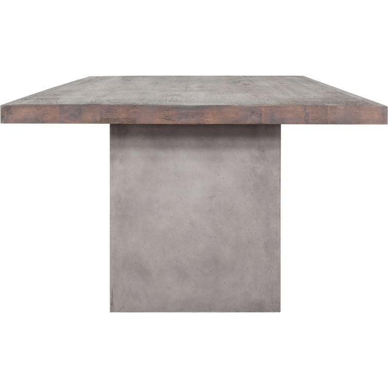 Contemporary Brown and Gray Marble Top Dining Table for Eight