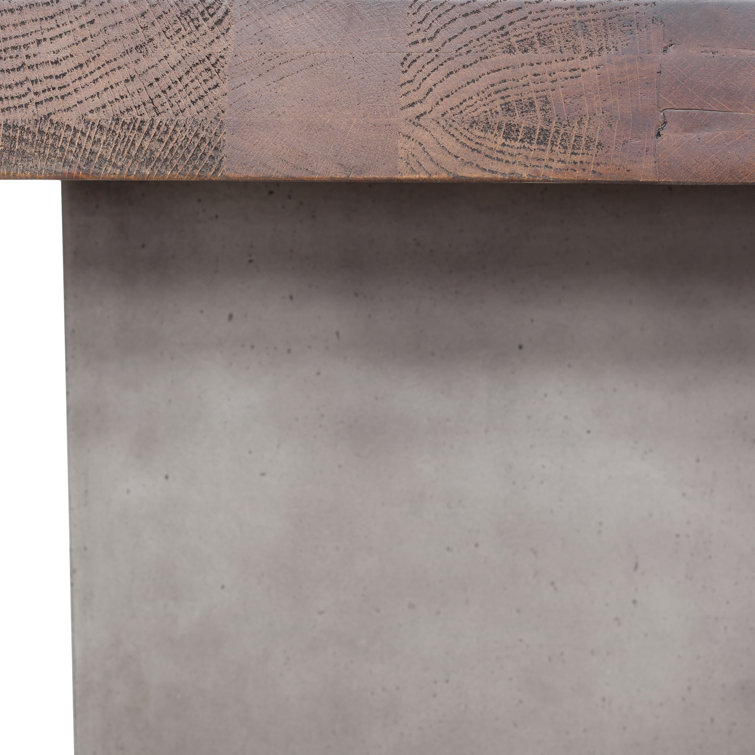 Contemporary Brown and Gray Marble Top Dining Table for Eight