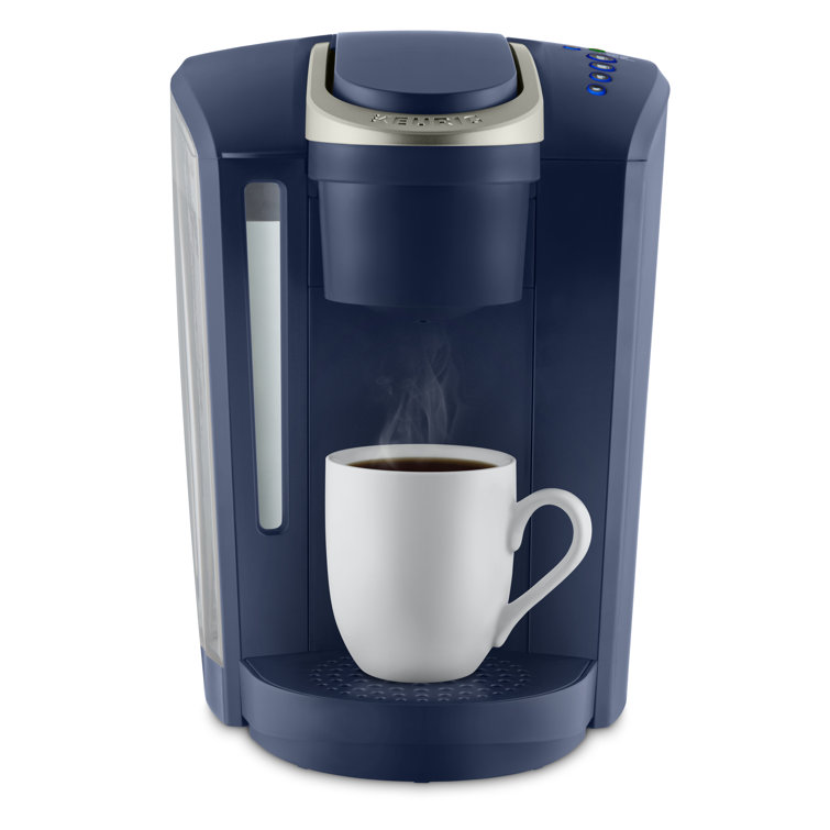 Matte Navy Programmable Single-Serve Pod Coffee Maker with Strength Selector