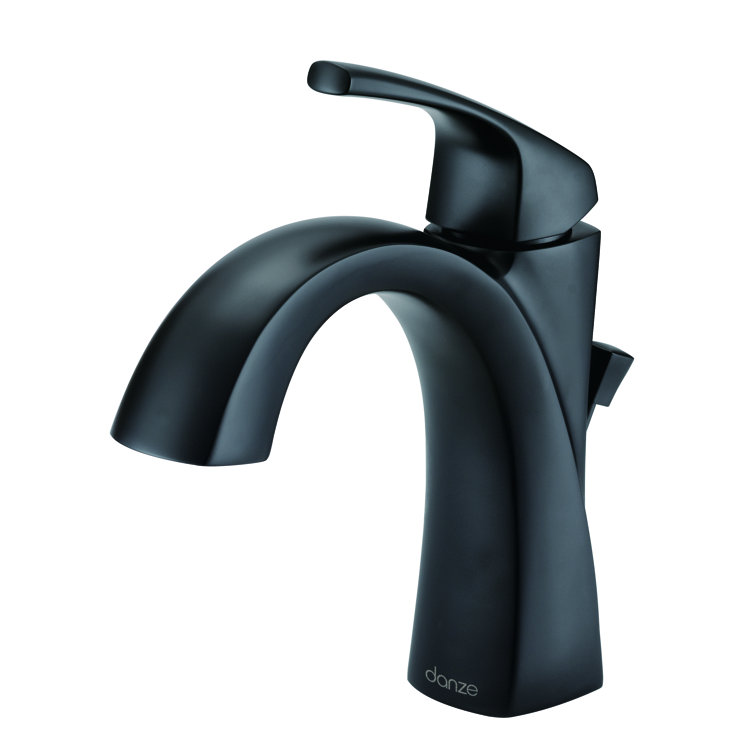 Satin Black Metal Single Handle Bathroom Faucet