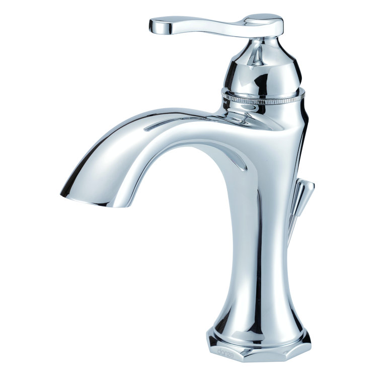 Draper Chrome Single Hole Lever Bathroom Faucet with Vintage Details
