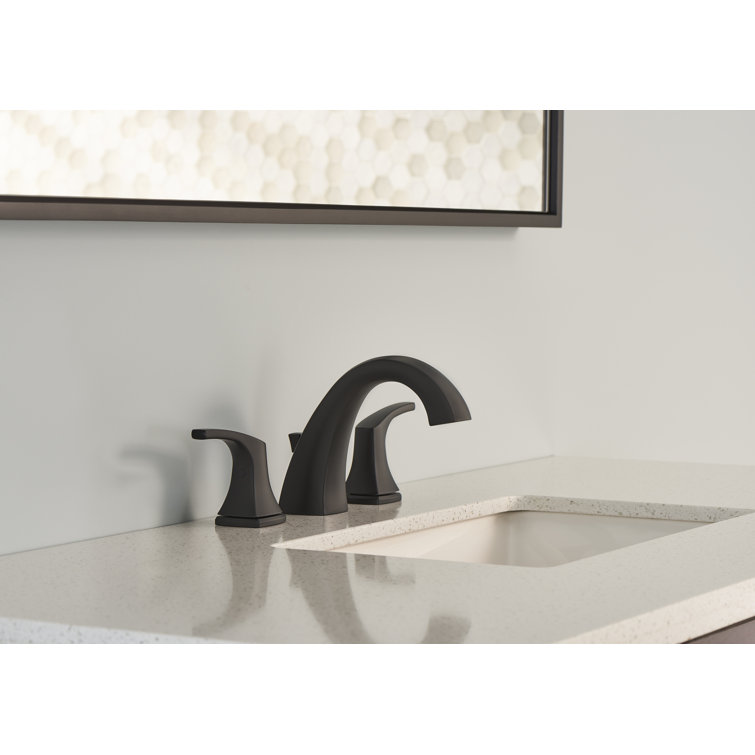 Vaughn Satin Black Stainless Steel Widespread Bathroom Faucet