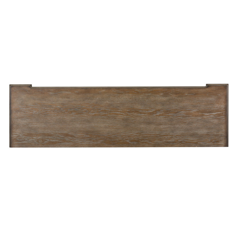 Chamfered Edge Antique White 7-Drawer Dresser with Weathered Top