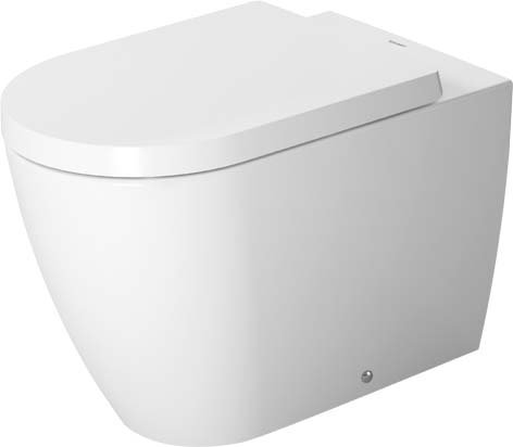 White Vitreous China Elongated One-Piece Dual Flush Toilet