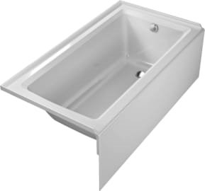 Architec 60" White Acrylic Alcove Soaking Bathtub
