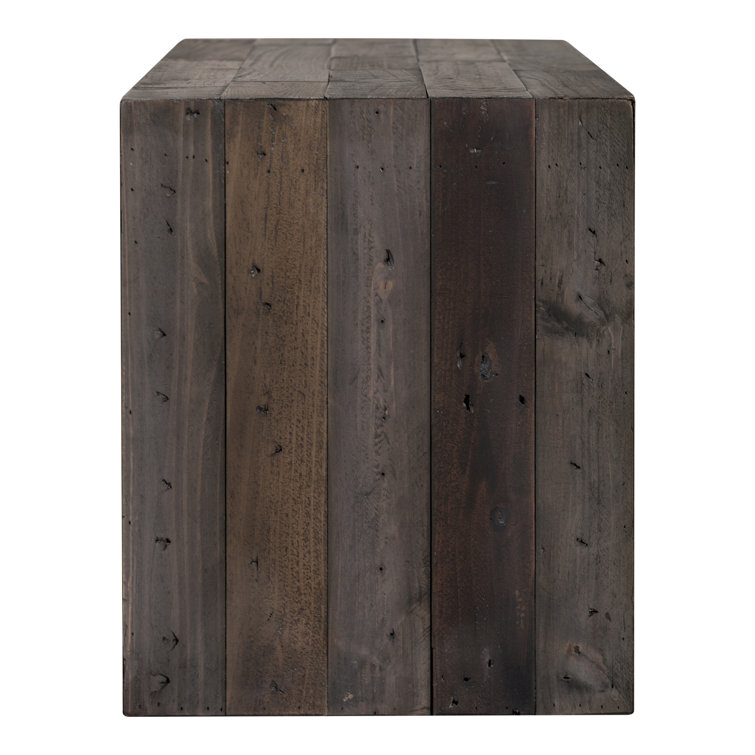 Transitional Rustic Recycled Pine 71'' Bench in Gray