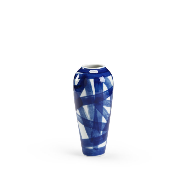 Handcrafted Blue and White Ceramic Novelty Table Vase