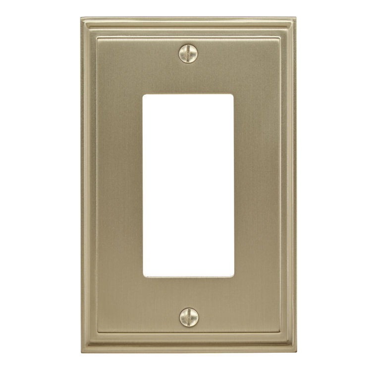 Golden Champagne Metal 1-Gang Rocker Wall Plate