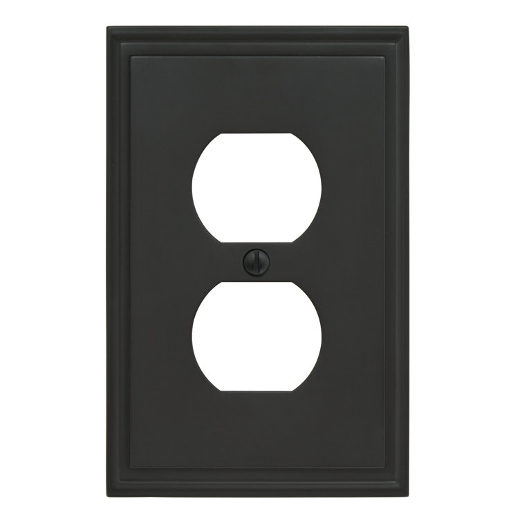 Mulholland Black Bronze 1-Gang Duplex Outlet Wall Plate
