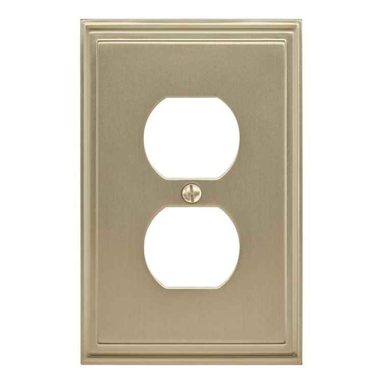 Golden Champagne Zinc 1-Gang Duplex Outlet Wall Plate