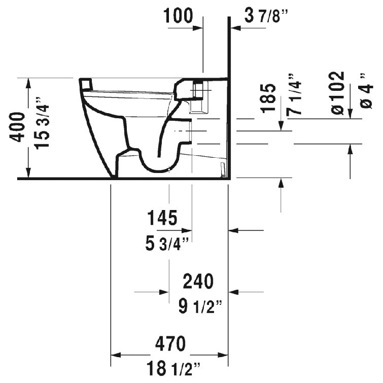 White Vitreous China Elongated One-Piece Dual Flush Toilet
