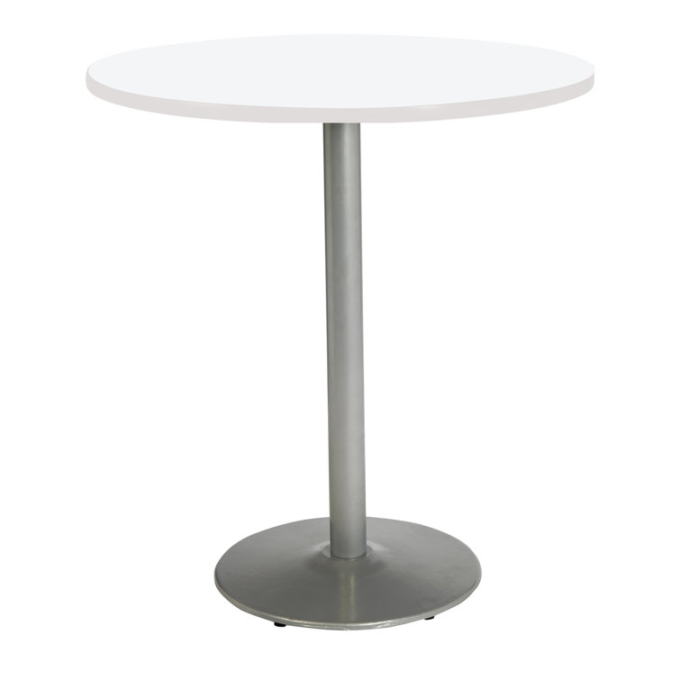 Vintage Urban Loft 42" Round Reclaimed Wood Bar Table with Silver Base
