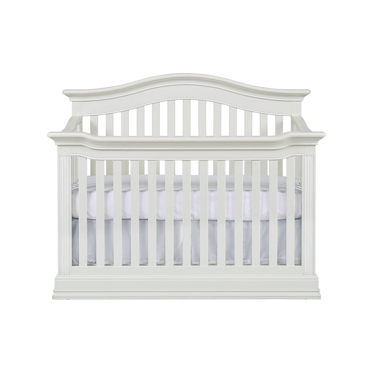 Montana Glazed White Solid Wood 4-in-1 Convertible Crib