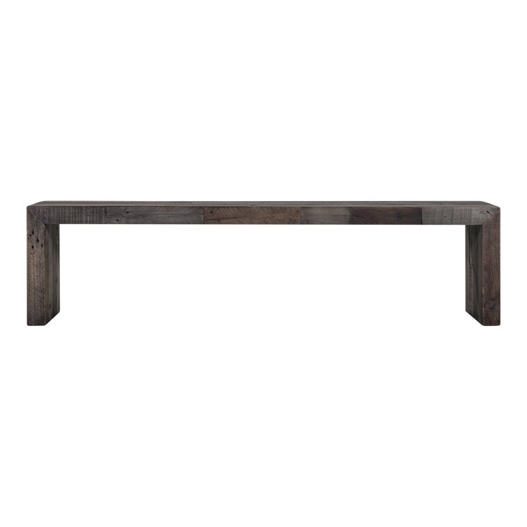 Transitional Rustic Recycled Pine 71'' Bench in Gray