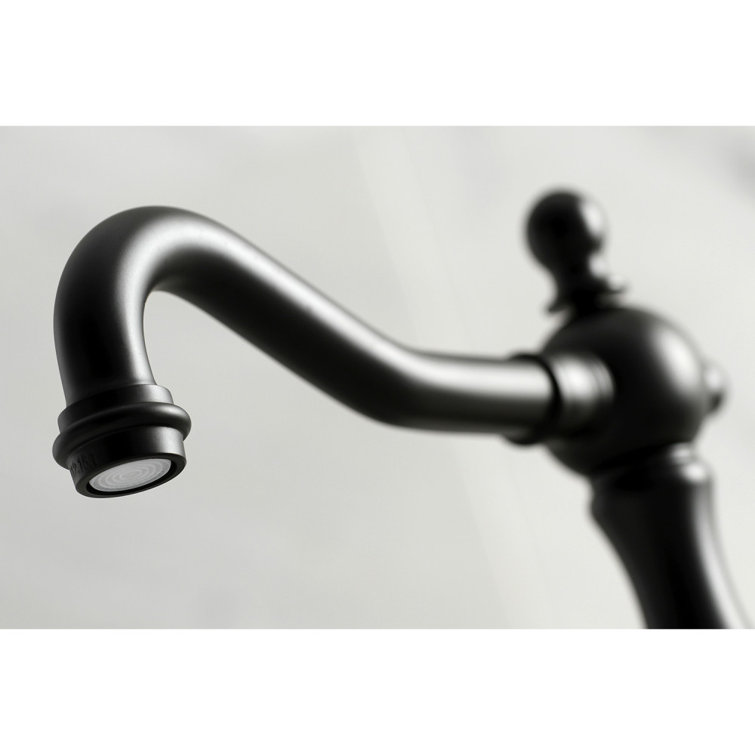 Heritage 8-Inch Polished Chrome Widespread Bathroom Faucet with Cross Handles