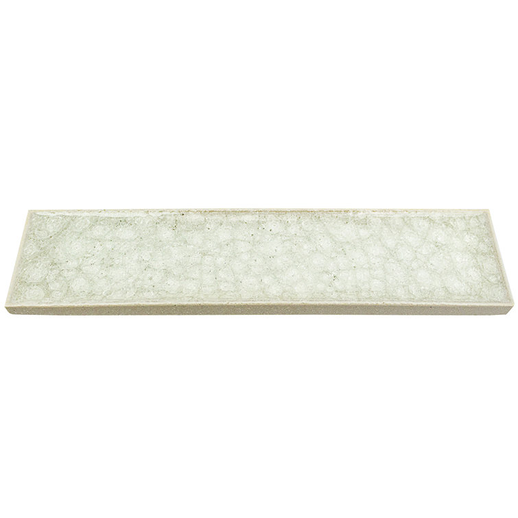 Graeco 2" x 8" Polished White Glass Subway Wall Tile
