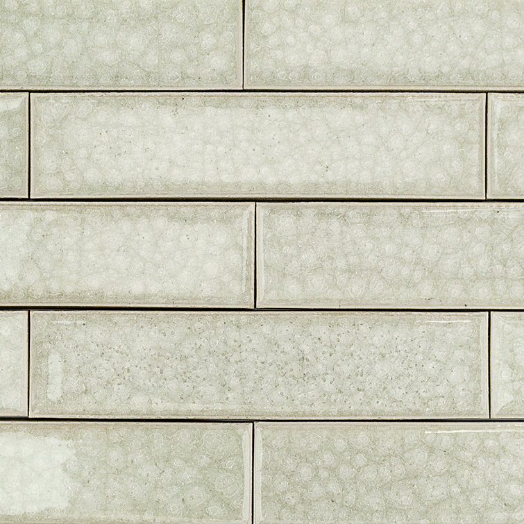 Graeco 2" x 8" Polished White Glass Subway Wall Tile