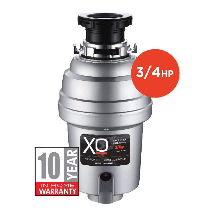 Stainless Steel 3/4 HP Continuous Feed Garbage Disposal