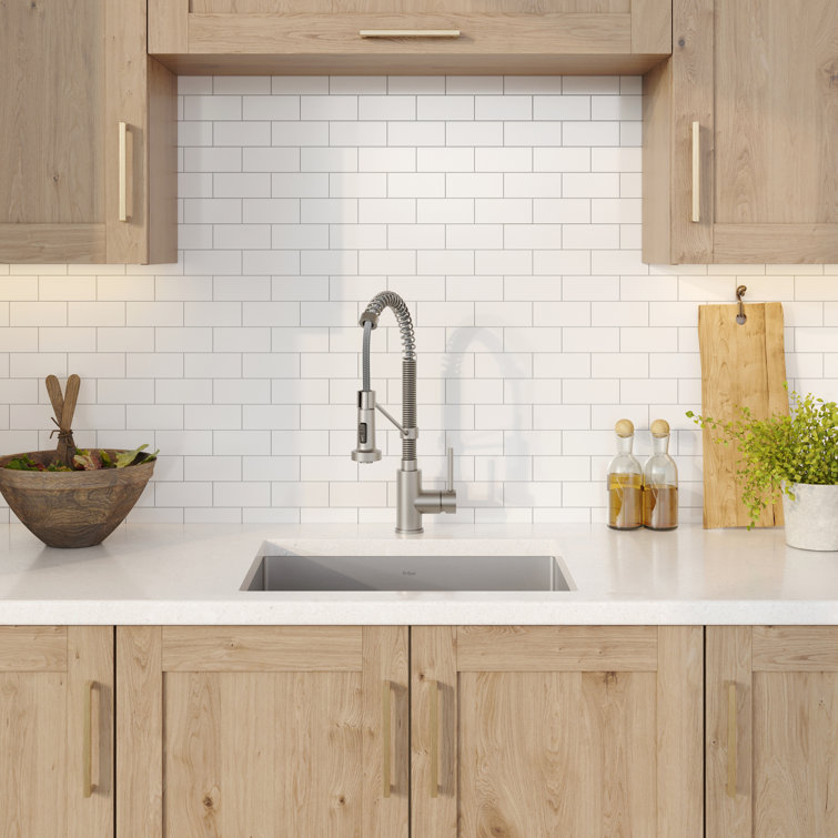 23" Matte Black Stainless Steel Undermount Kitchen Sink with Faucet