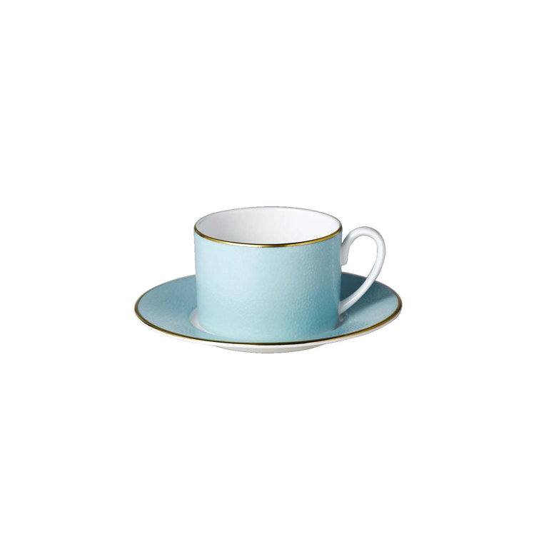 Charlotte Bone China Turquoise Espresso Cup and Saucer Set