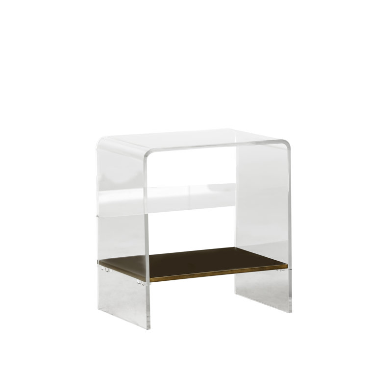 Sloan 22'' Brown and Clear Acrylic Waterfall End Table