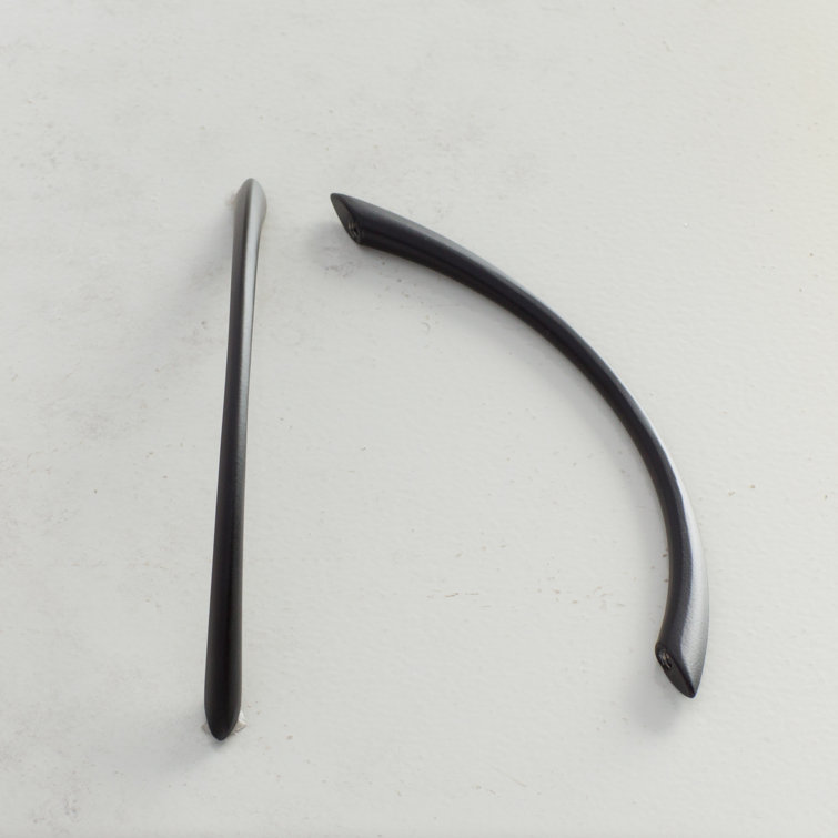 Matte Black 5.88" Arch Cabinet Pull Bar with Mounting Hardware