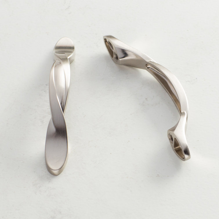 Satin Nickel Brushed Arch Cabinet Pull with Mounting Hardware