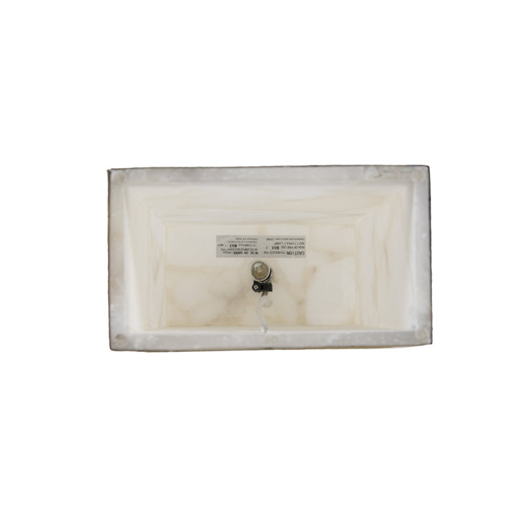 Alabaster Maxx Table Lamp with Sea Salt Linen Shade and Stained Gold Finish