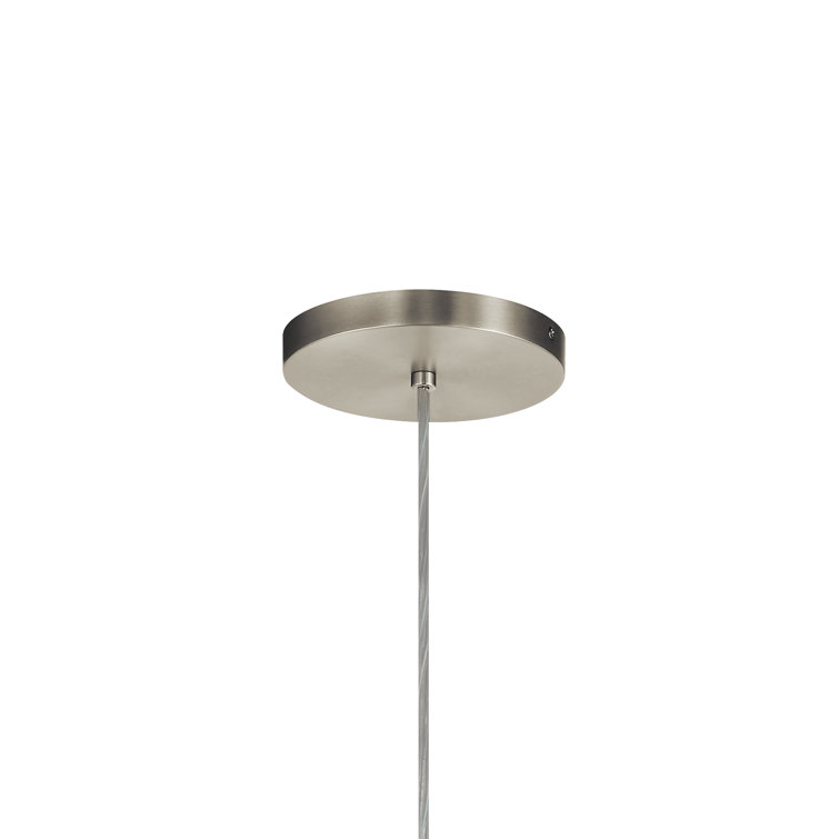 Everest Satin Nickel 8-Light Integrated LED Chandelier with Etched Acrylic