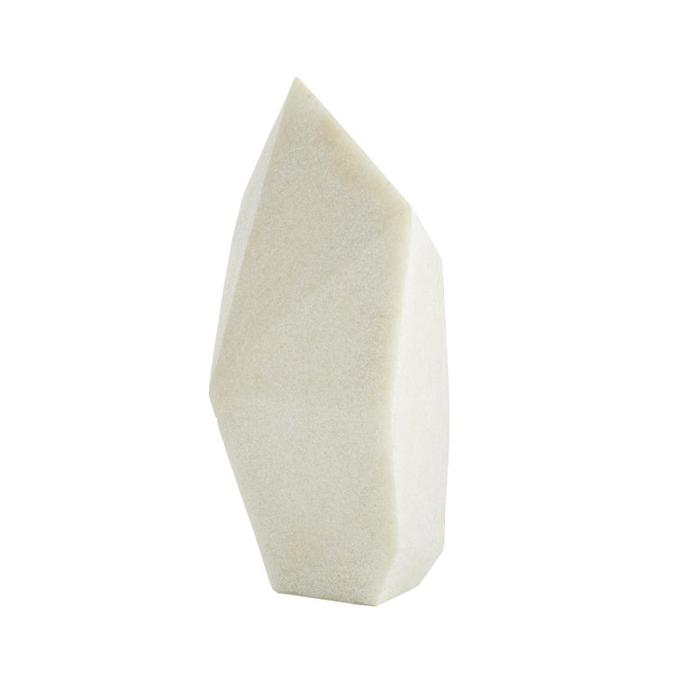 Ivory Resin Geometric Sculptures Set of 3