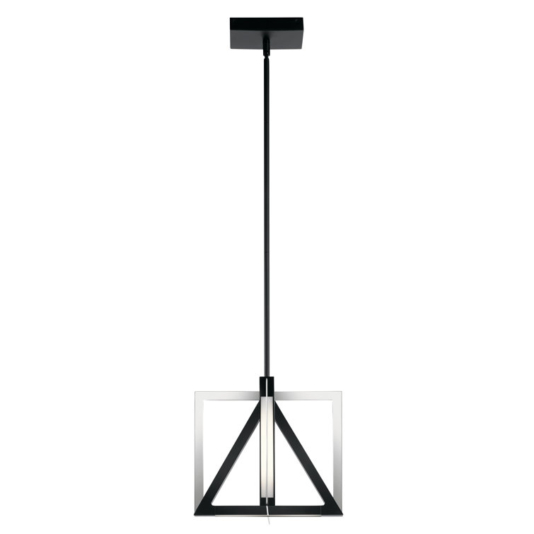 Axis Matte Black Etched Acrylic LED Pendant Light