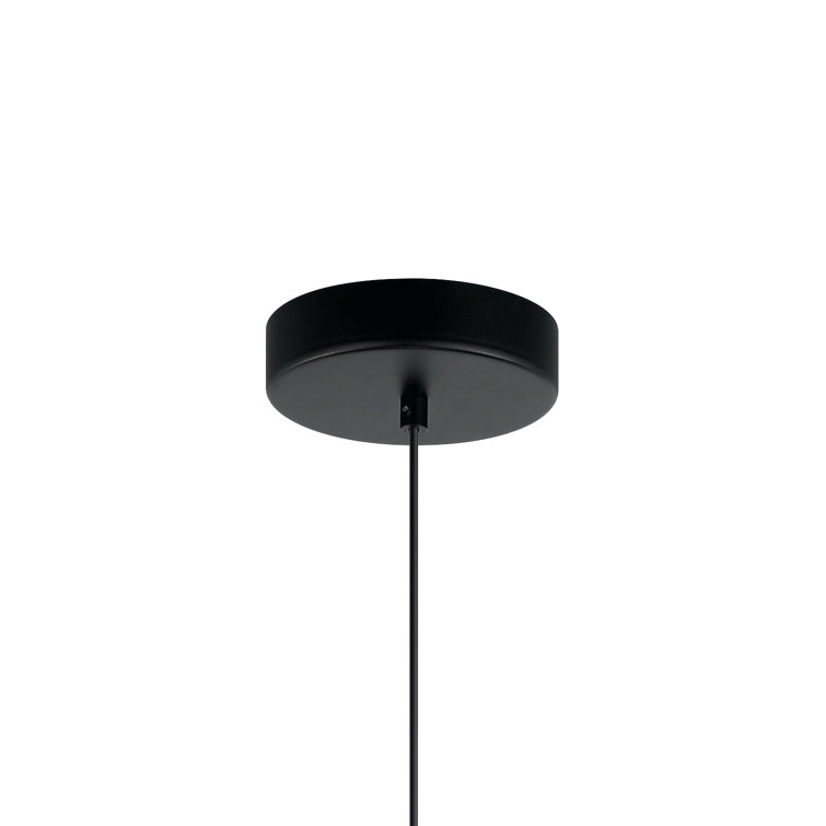 Kordan Matte Black LED Mini Island Pendant with Clear Shade