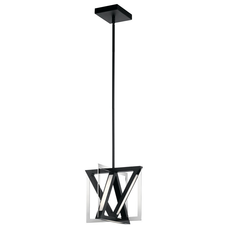 Axis Matte Black Etched Acrylic LED Pendant Light