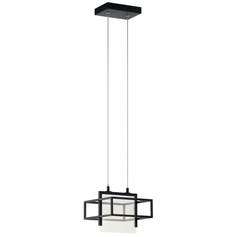 Vega Mini Matte Black LED Pendant with Clear Acrylic