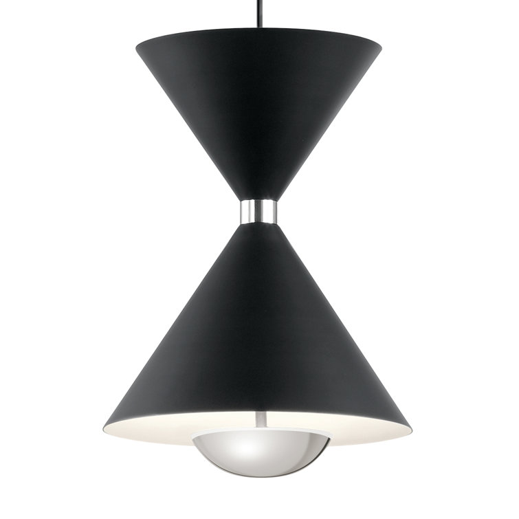 Kordan Matte Black LED Mini Island Pendant with Clear Shade