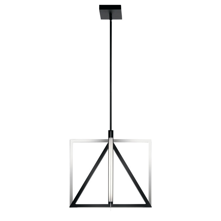 Axis Matte Black Etched Acrylic LED Pendant Light