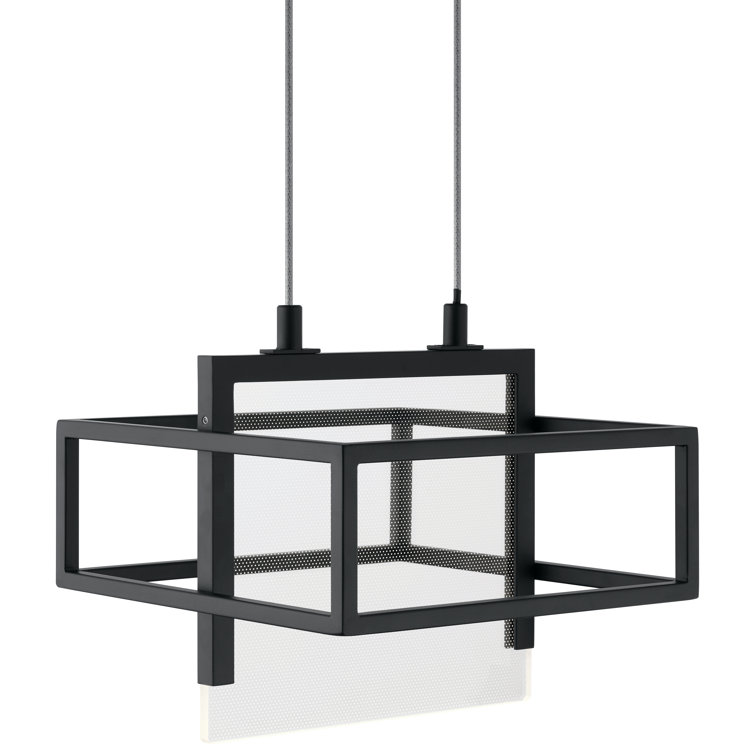 Vega Mini Matte Black LED Pendant with Clear Acrylic