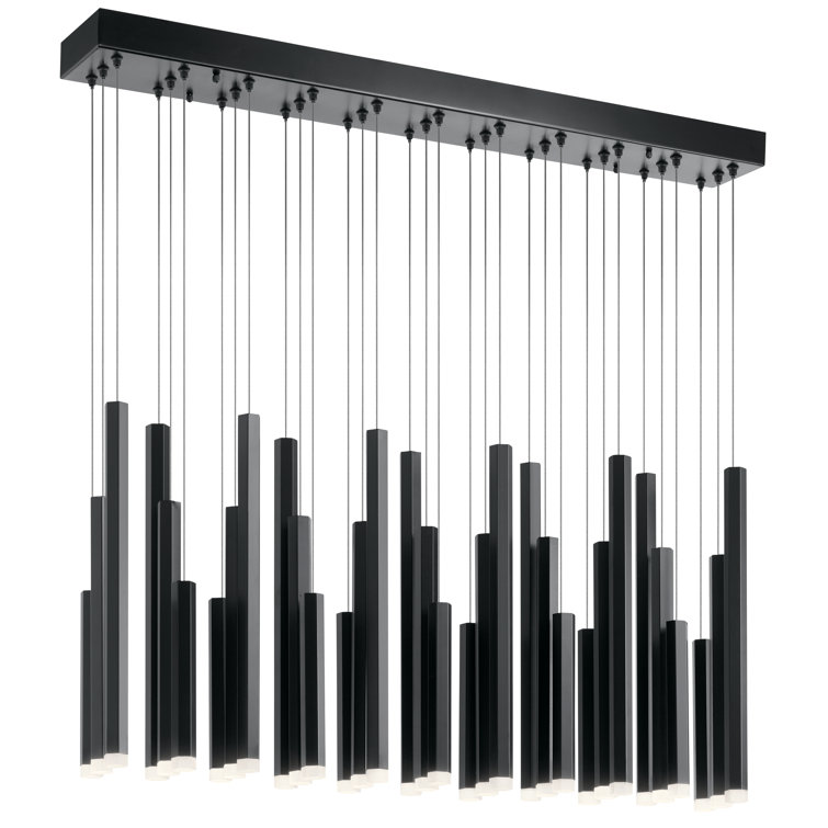 Soho Black Square 33-Light LED Acrylic Pendant