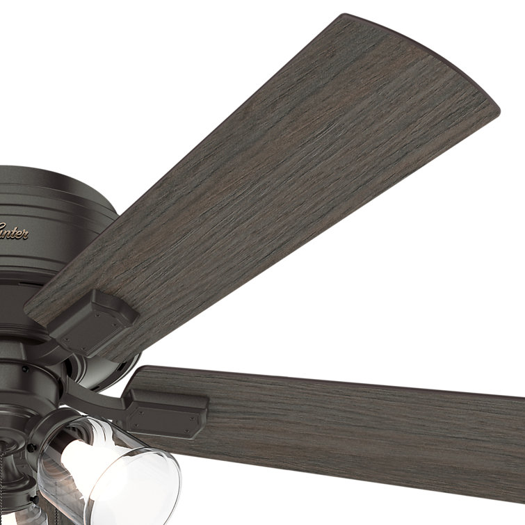 52" Noble Bronze Low Profile Ceiling Fan with LED Light
