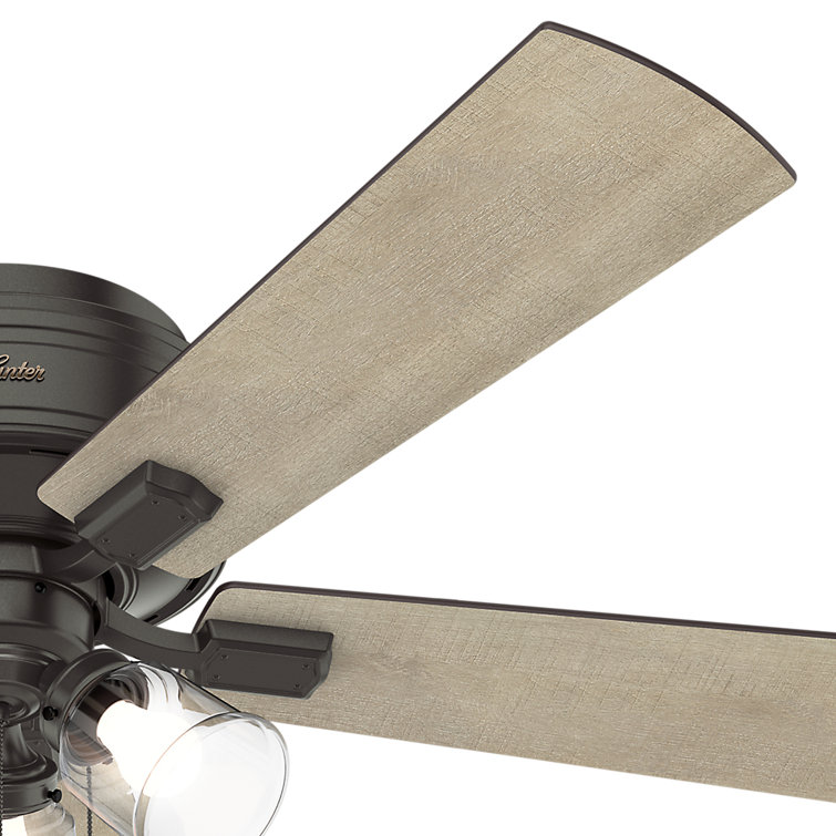 52" Noble Bronze Low Profile Ceiling Fan with LED Light