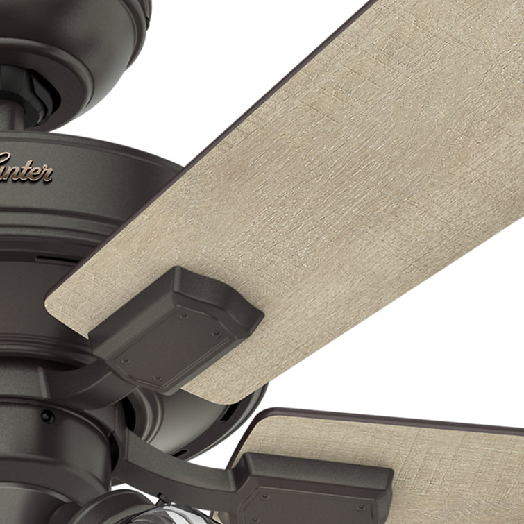 Hunter Crestfield Low Profile 52" Bronze Ceiling Fan with LED Lights