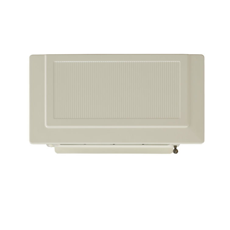 Cream Electric Fireplace Stove with Bronze Accents