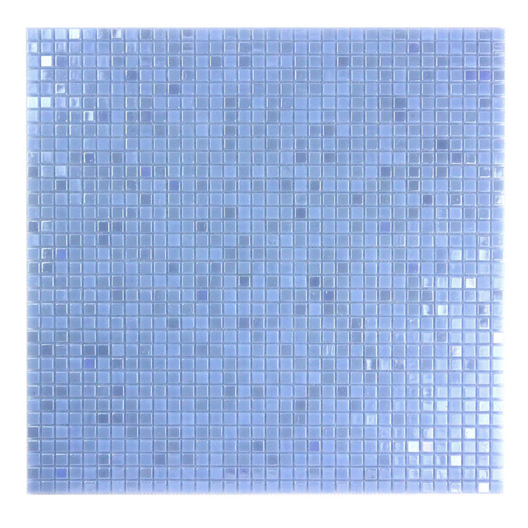 Galaxy 12x12 Iridescent Blue Glass Mosaic Tile