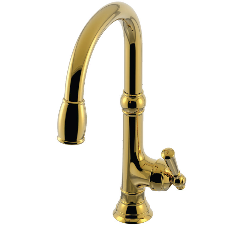 Forever Brass Victorian Style Pull Down Kitchen Faucet