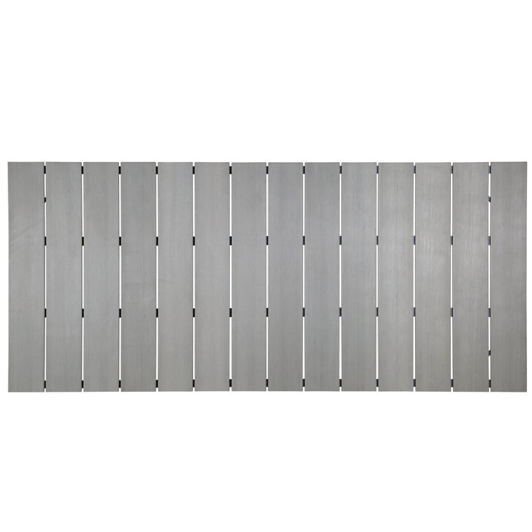Maine 80.5" Brown and Gray Aluminum Patio Dining Table