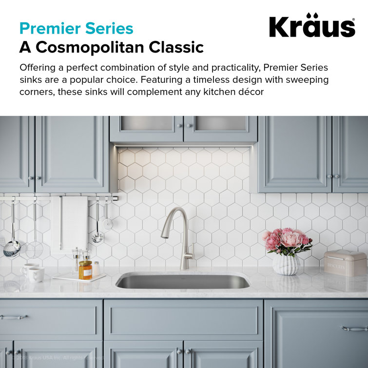 Premier 31.5-inch Stainless Steel Undermount Single Bowl Kitchen Sink