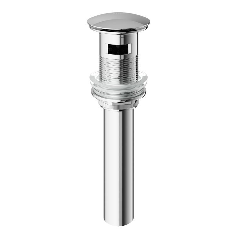 Chrome Bathroom Sink Pop-Up Drain with Overflow